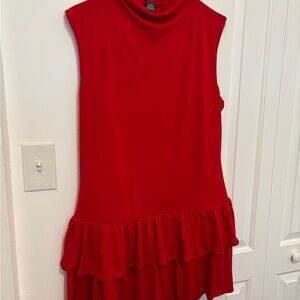 Chic Red Sleeveless Dress